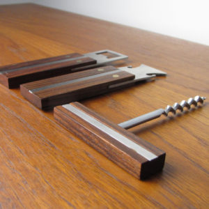 Teak rocket lamp